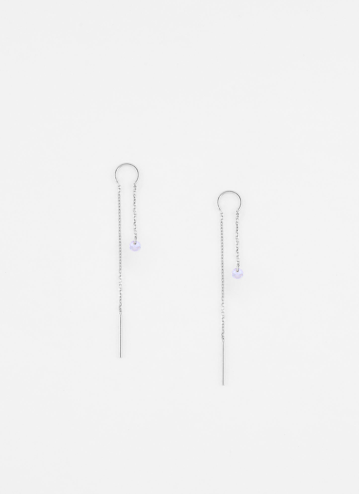 Boucles d'oreilles longues AQUA - Argent 925