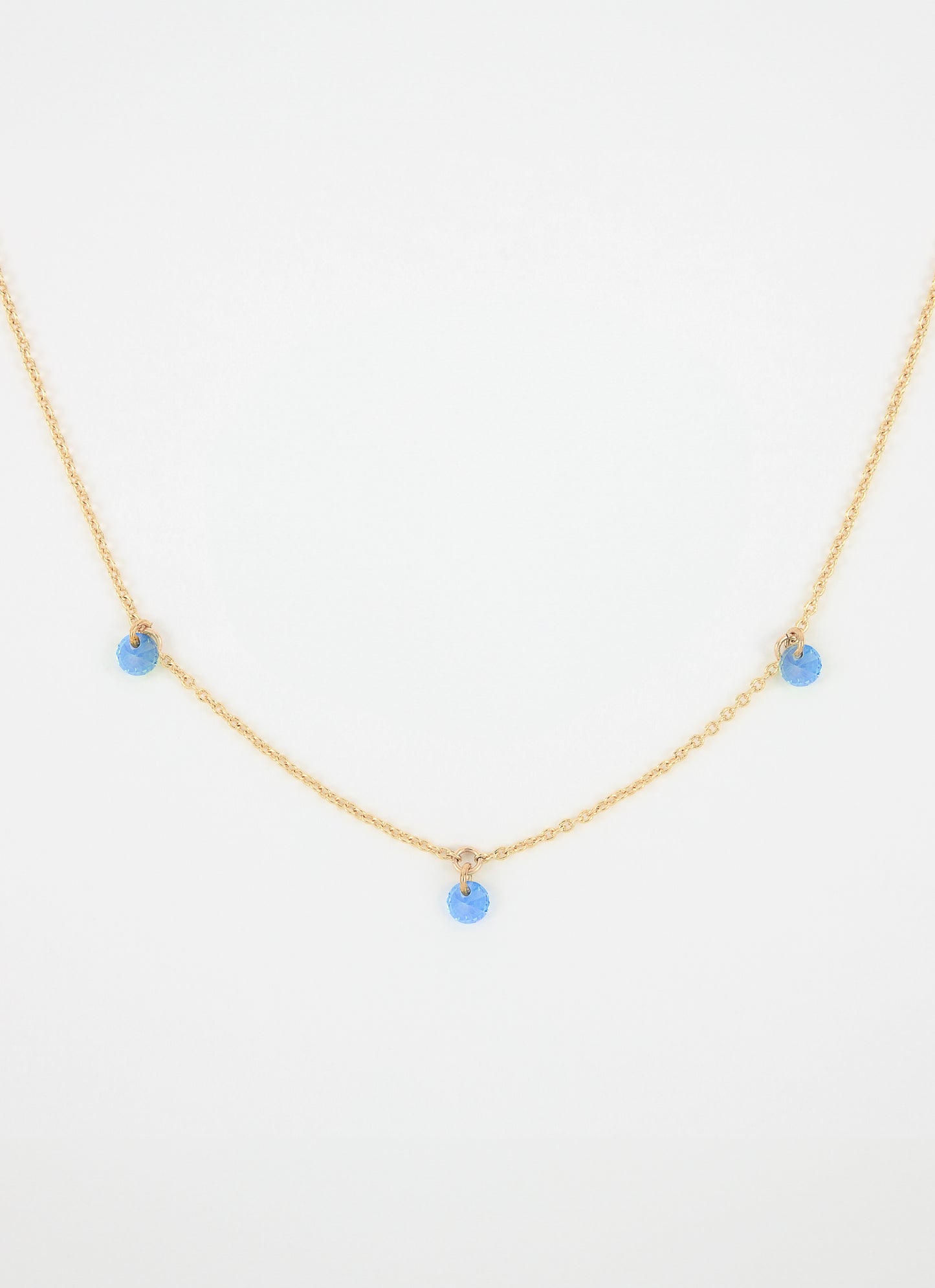 Collier triade AQUA - Plaqué or